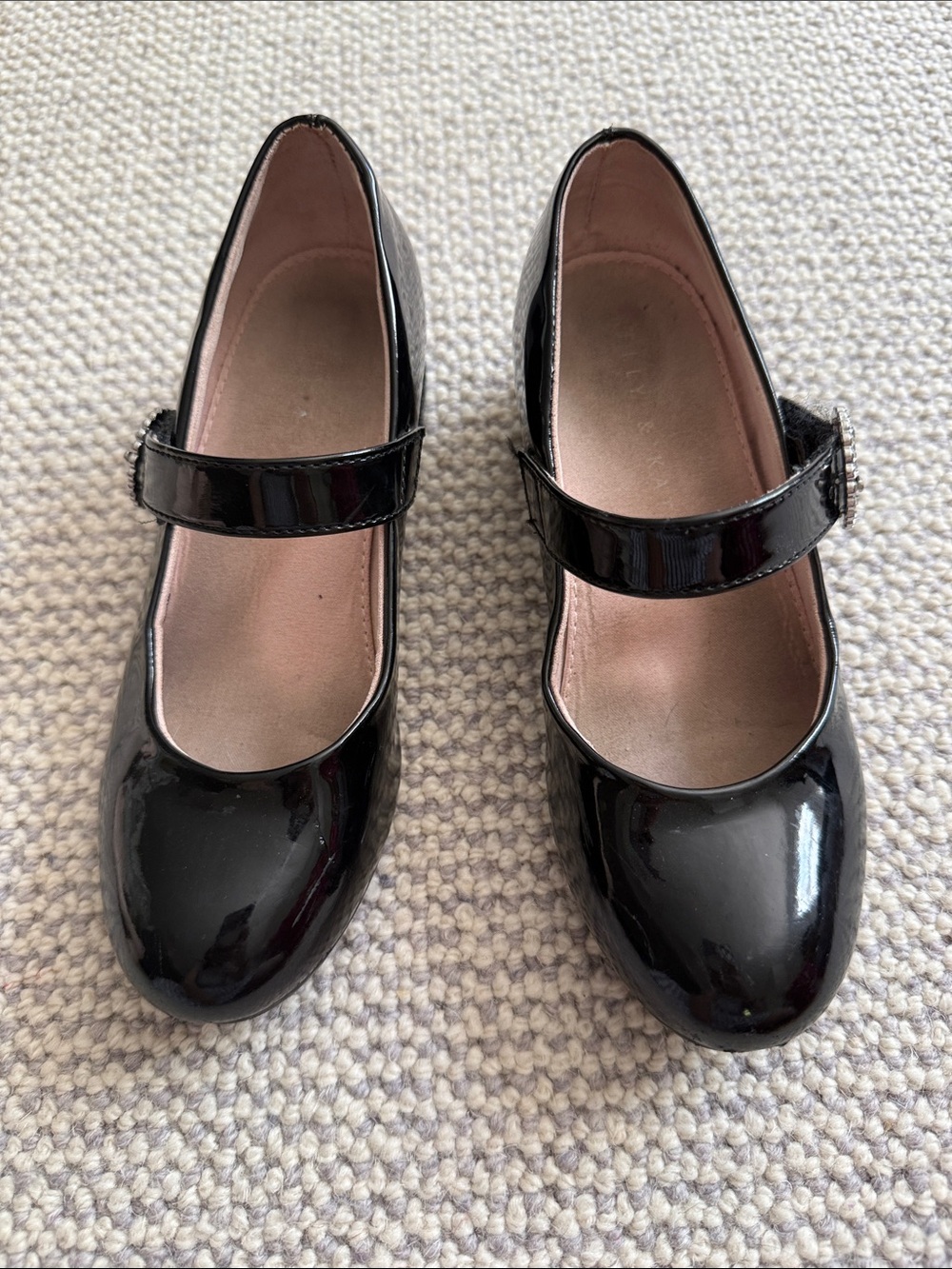 Kelly & Katie Black Patent Mary Jane Dress Shoes for Kids